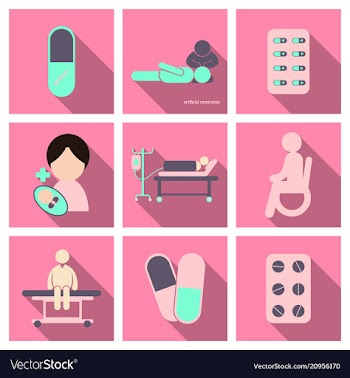Medicine pharmacy hospital set of drugs with vector image