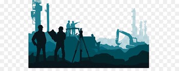 Medieval blue background miner digging gold mine 