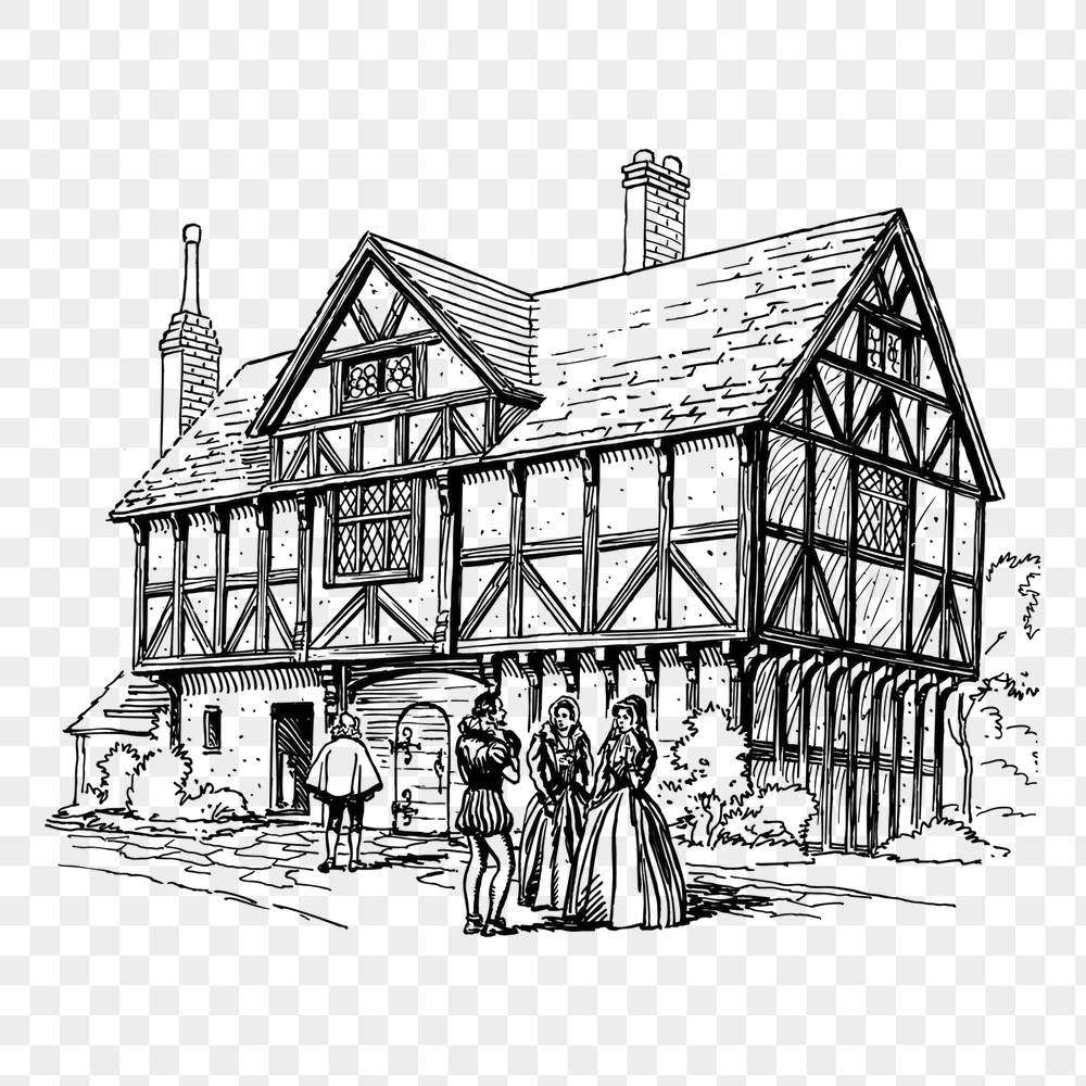 Medieval building png sticker, vintage | Free PNG - rawpixel