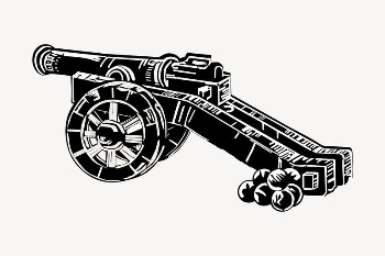 Medieval cannon drawing, vintage illustration | Free Vector - rawpixel