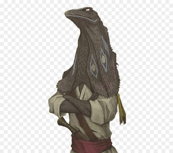 Medieval fantasy Lizard Man of Scape Ore Swamp Dragon Character - Lizardman Samurai 