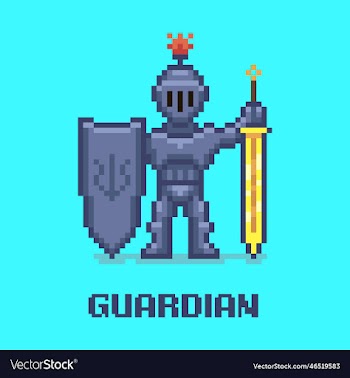medieval guard knight with sword