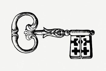 Medieval key drawing, vintage illustration | Free PSD - rawpixel