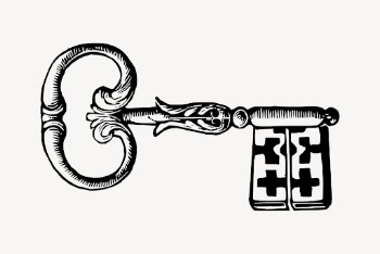 Medieval key drawing, vintage illustration | Free Vector - rawpixel