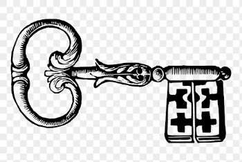 Medieval key png sticker vintage | Free PNG - rawpixel