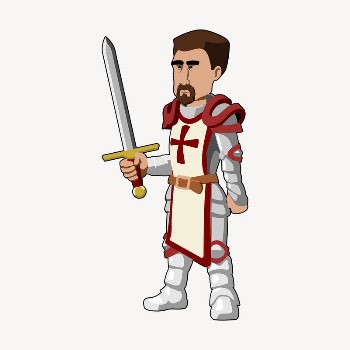 Medieval knight clipart, illustration vector. | Free Vector - rawpixel