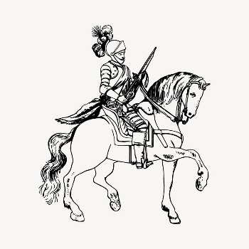 Medieval knight clipart, vintage hand | Free Vector - rawpixel