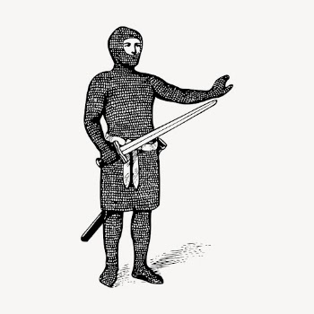 Medieval knight clipart, vintage illustration | Free Vector - rawpixel