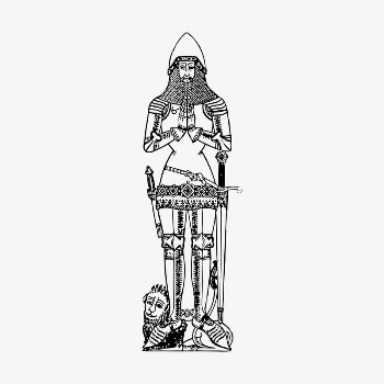 Medieval knight drawing, vintage illustration | Free Vector - rawpixel