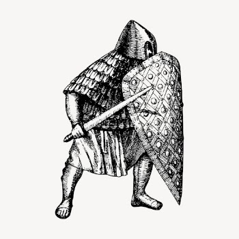 Medieval knight, vintage soldier illustration | Free Vector Illustration - rawpixel