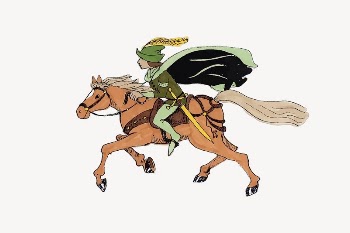 Medieval man drawing, horse riding | Free Vector Illustration - rawpixel