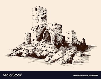 medieval stone castle