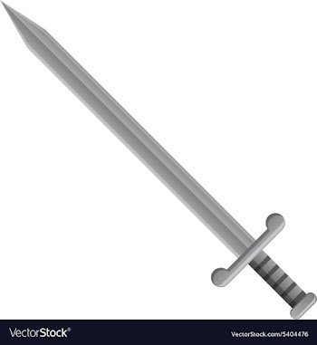 Medieval sword vector image