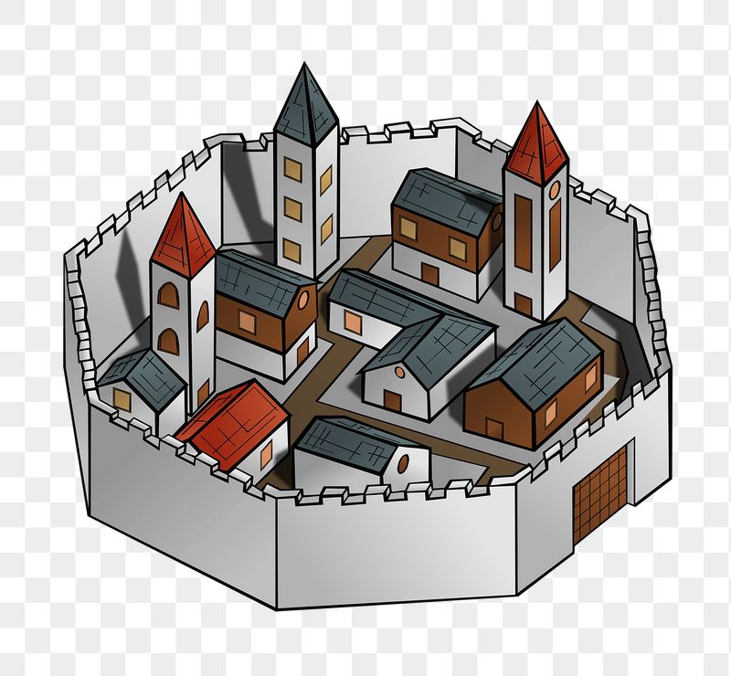 Medieval town png sticker, transparent | Free PNG - rawpixel