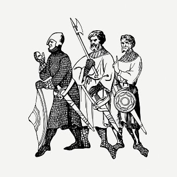 Medieval warriors drawing, vintage illustration | Free PSD - rawpixel
