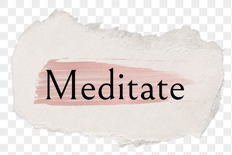 Meditate png word sticker typography, | Free PNG - rawpixel