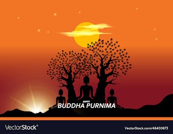 meditating buddha under a tree