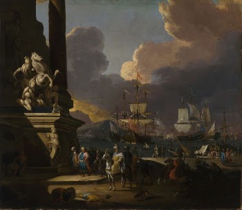 Mediterranean harbour scene, 1600 - | Free Photo - rawpixel