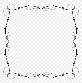 Medium Image - Calligraphy Outline Border Png