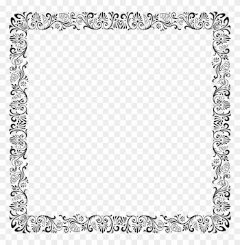 Medium Image - Flower Border Coloring Hseet