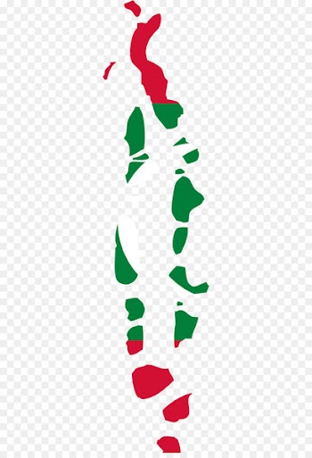 Meeru Island Map - Maldives Flag 