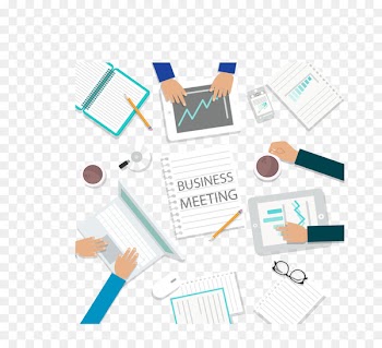 Meeting Download Flat design - Meeting the desk 