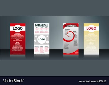 Mega collection of 4 abstract medical business vector image