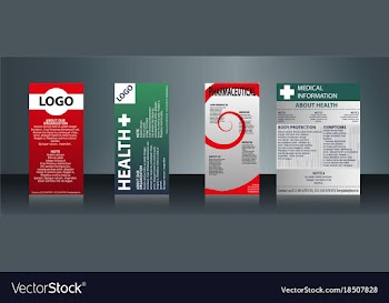 Mega collection of 4 abstract medical business vector image
