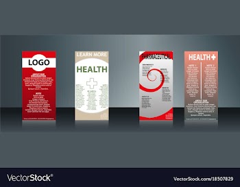 Mega collection of 4 abstract medical business vector image