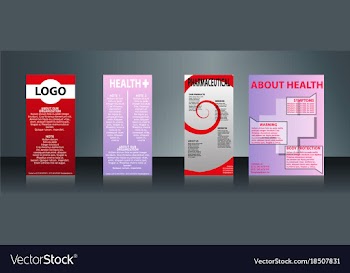 Mega collection of 4 abstract medical business vector image