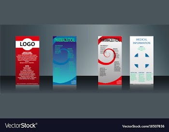 Mega collection of 4 abstract medical business vector image