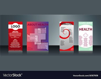 Mega collection of 4 abstract medical business vector image