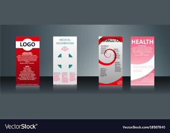 Mega collection of 4 abstract medical business vector image