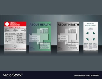 Mega collection of 4 abstract medical business vector image