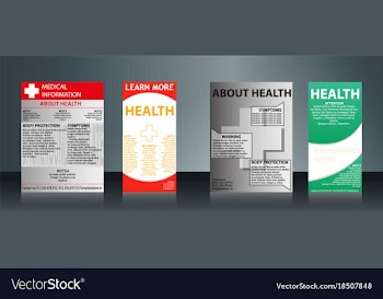 Mega collection of 4 abstract medical business vector image