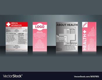 Mega collection of 4 abstract medical business vector image
