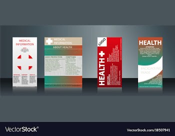 Mega collection of 4 abstract medical business vector image