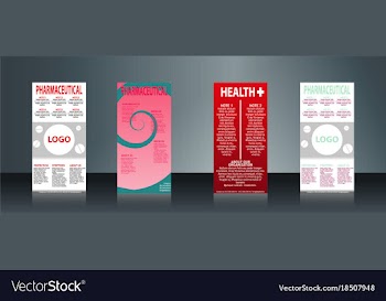 Mega collection of 4 abstract medical business vector image