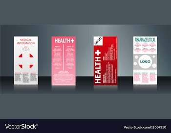 Mega collection of 4 abstract medical business vector image