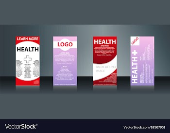 Mega collection of 4 abstract medical business vector image