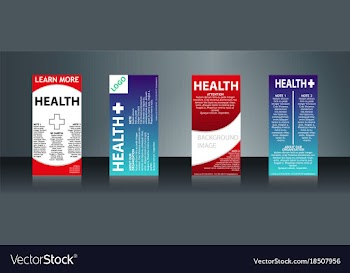 Mega collection of 4 abstract medical business vector image