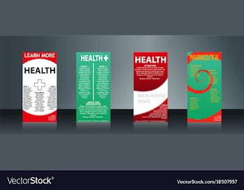 Mega collection of 4 abstract medical business vector image