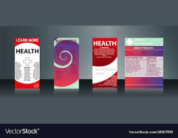 Mega collection of 4 abstract medical business vector image