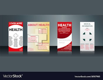 Mega collection of 4 abstract medical business vector image