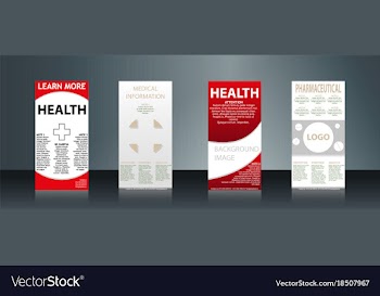 Mega collection of 4 abstract medical business vector image