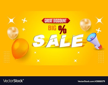 mega discount big sale banner sticker