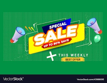 mega discount big sale banner sticker
