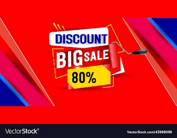 mega discount big sale banner sticker
