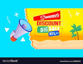 mega discount big sale banner sticker