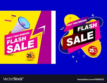 mega discount big sale banner sticker